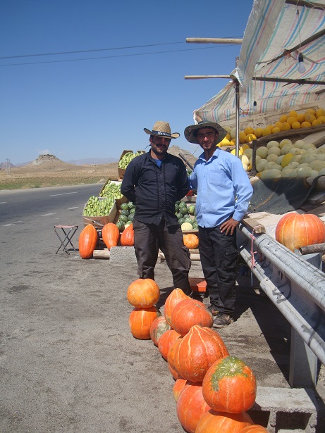 فروش هندوانه دیم در جاده اهر